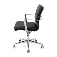 Task Luxe bureaustoel | Kantoostoel van Italiaans leer met wieltjes