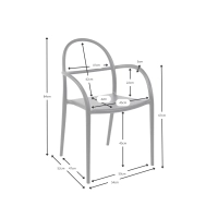 Designová venkovní židle Master Stackable | Polypropylenové křeslo