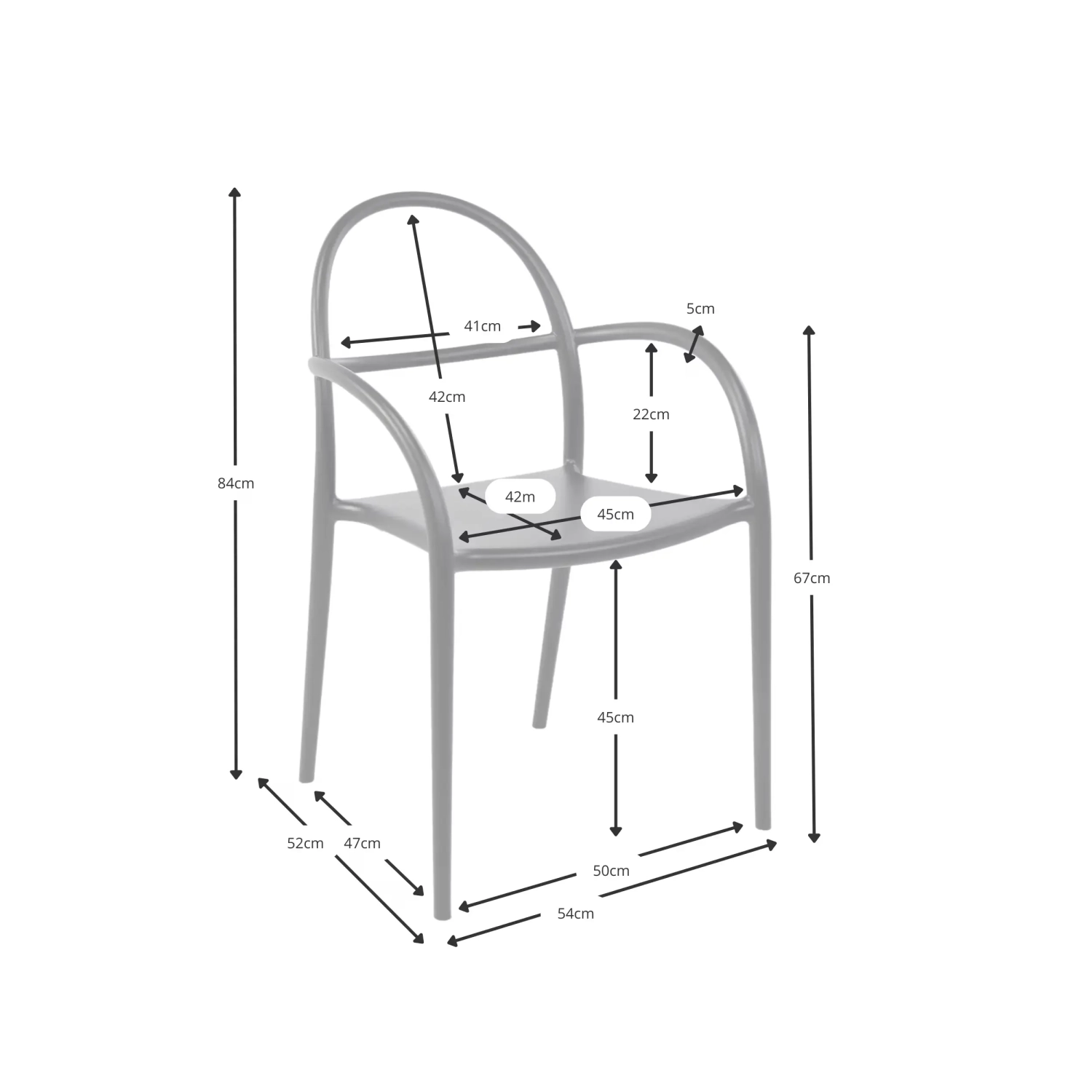 Master stapelbare designstoel voor buiten | Fauteuil van polypropyleen