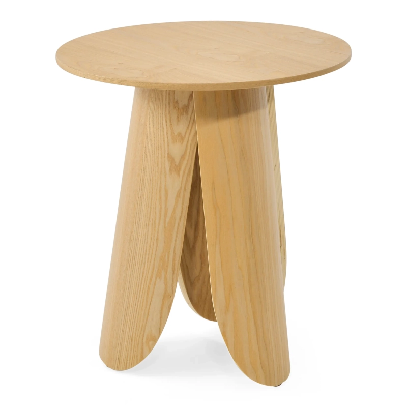 Pluto Beistelltisch aus skandinavischem Eschenholz, 50 cm | Runder Holztisch
