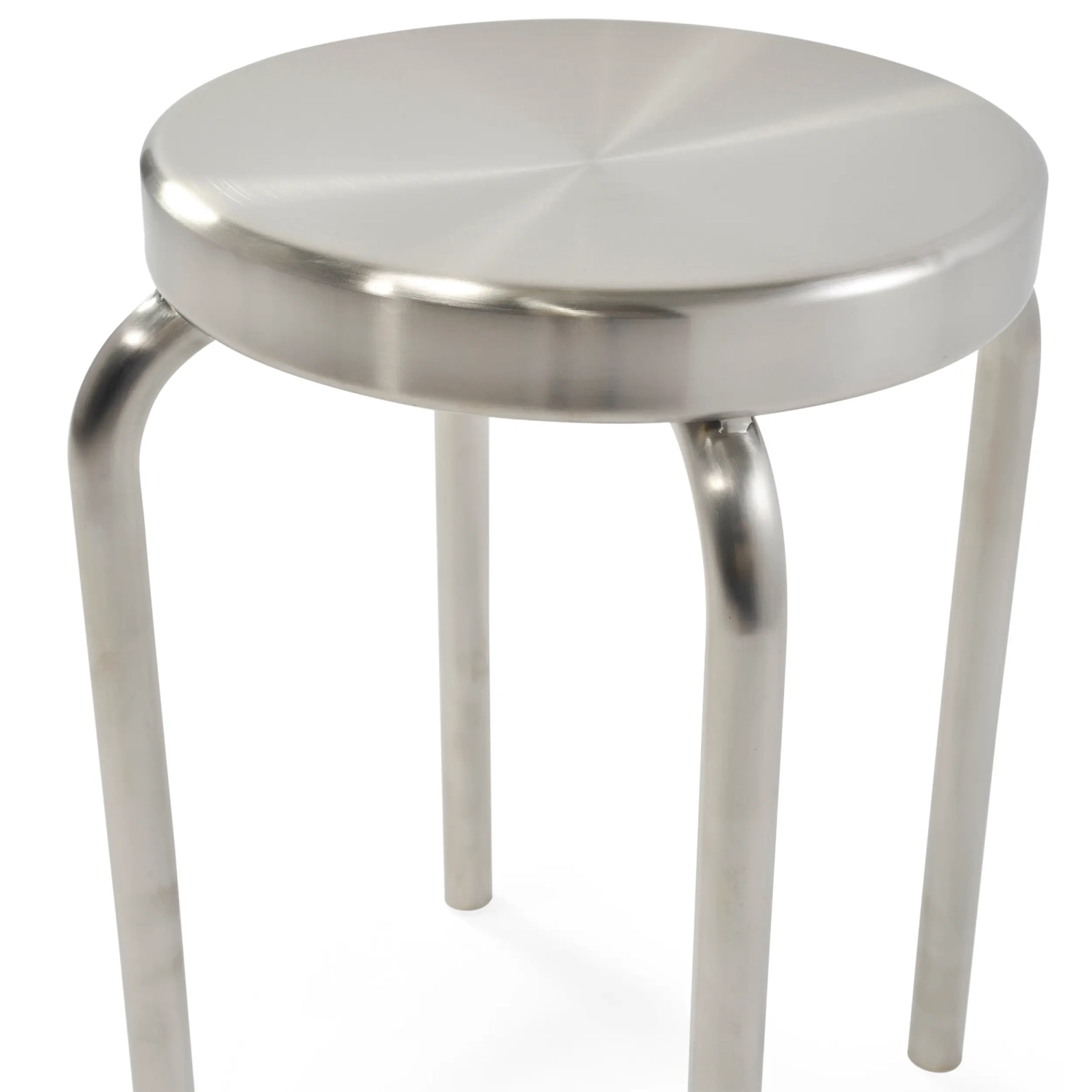 Delaware 45 cm Niedriger Hocker aus Edelstahl | Moderner Designer-Hocker