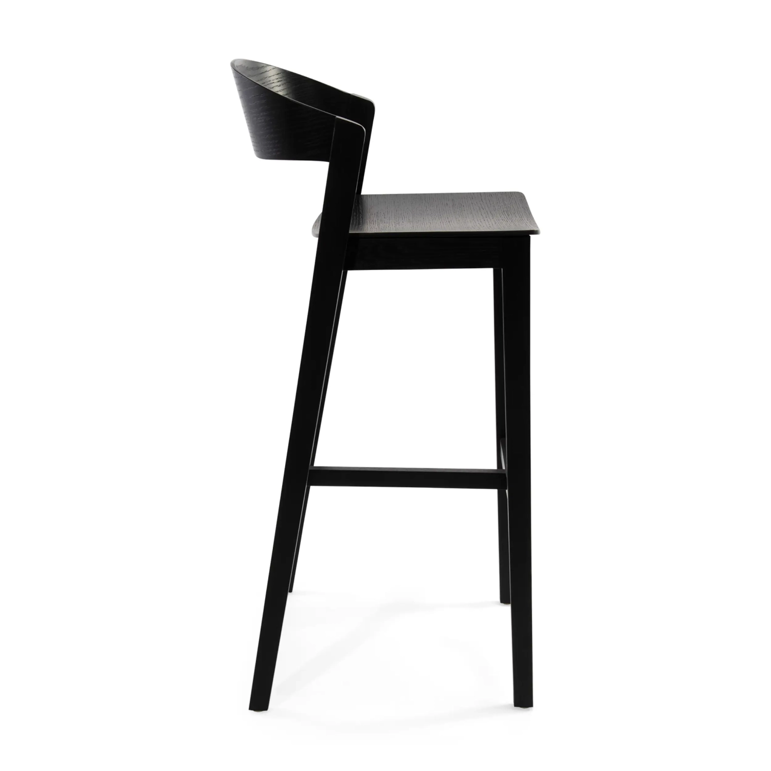 Soho Skandynawski stołek barowy 76 cm | Drewno dębowe lub orzechowe