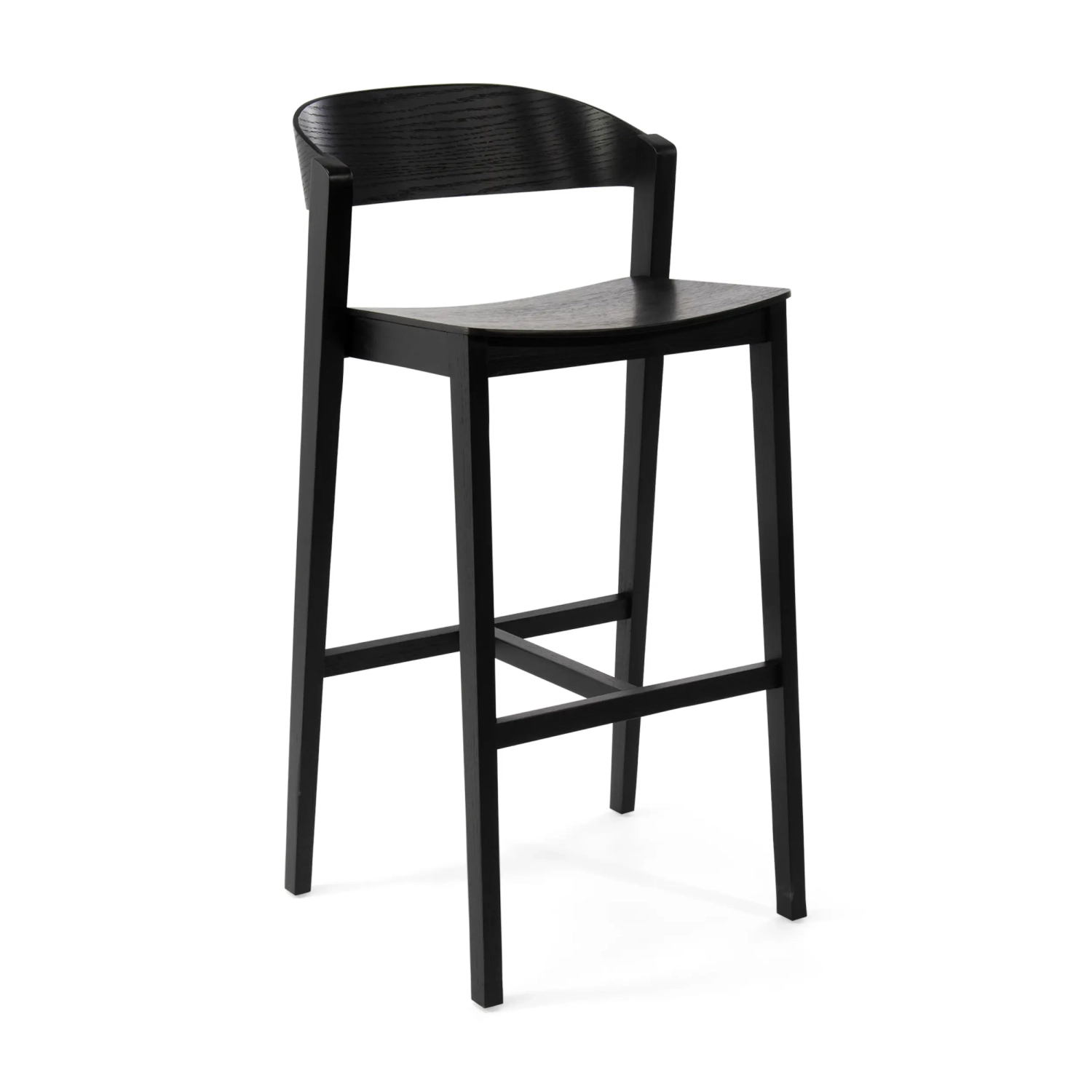 Soho Skandinaavinen baarituoli 76 cm | Tammi- tai pähkinäpuuta
