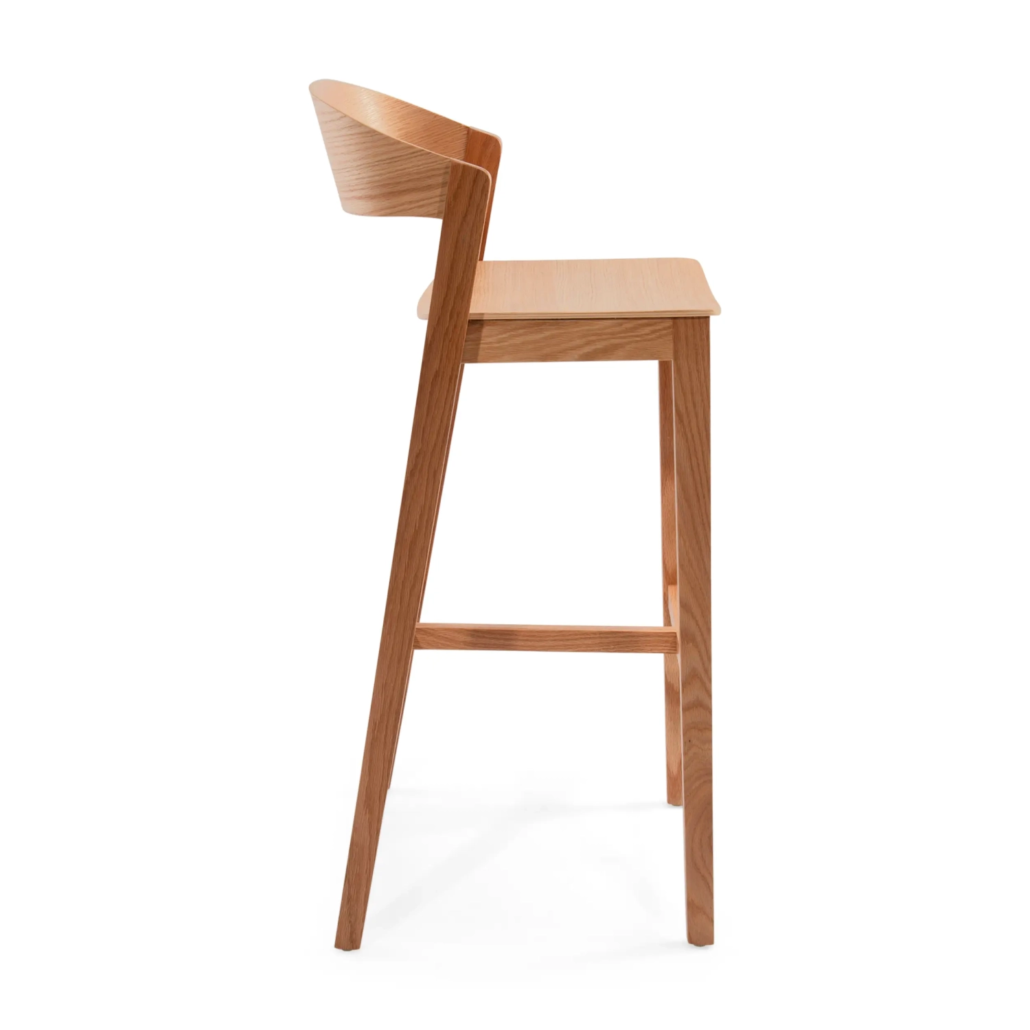 Soho Skandynawski stołek barowy 76 cm | Drewno dębowe lub orzechowe