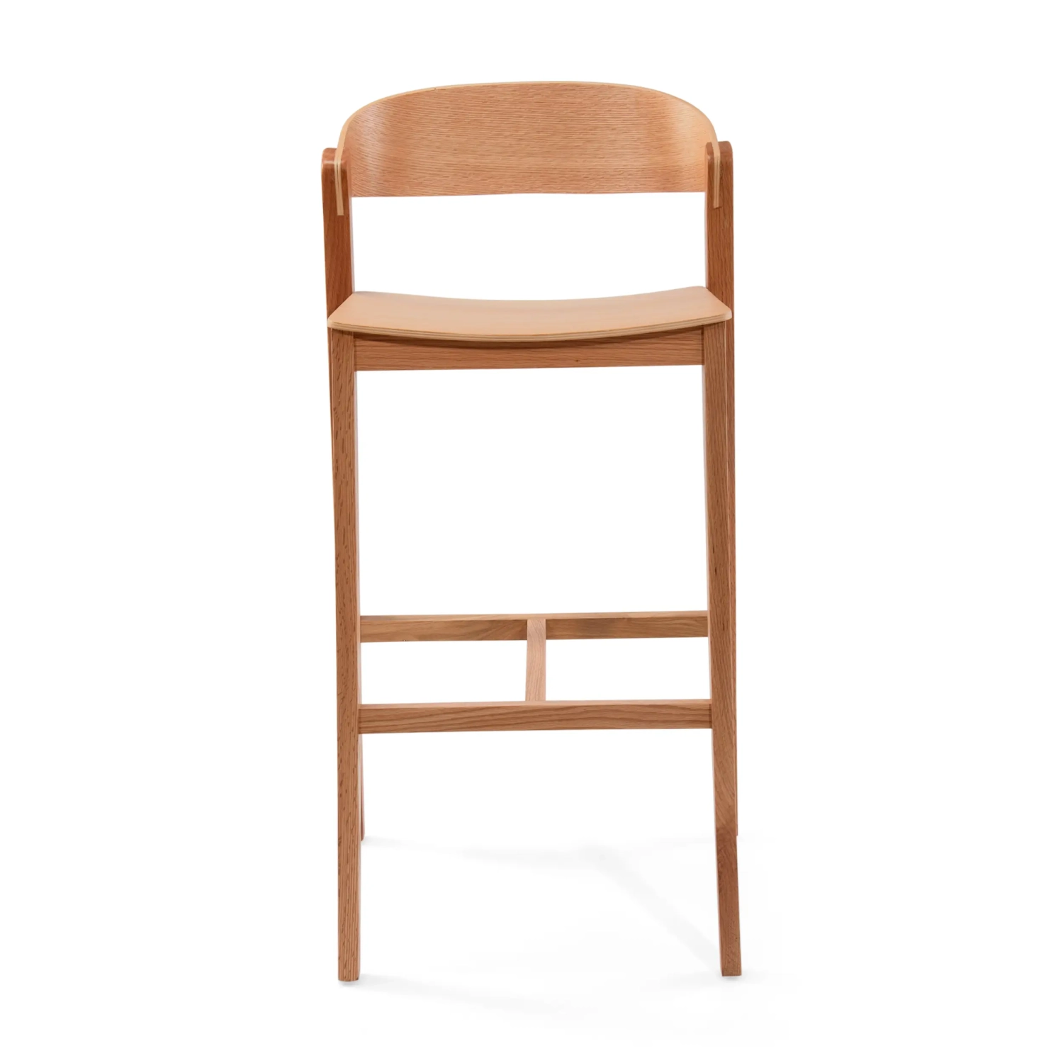 Soho Skandynawski stołek barowy 76 cm | Drewno dębowe lub orzechowe