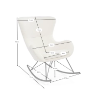 Nest Bouclé gungfåtölj | Modern designergungfåtölj