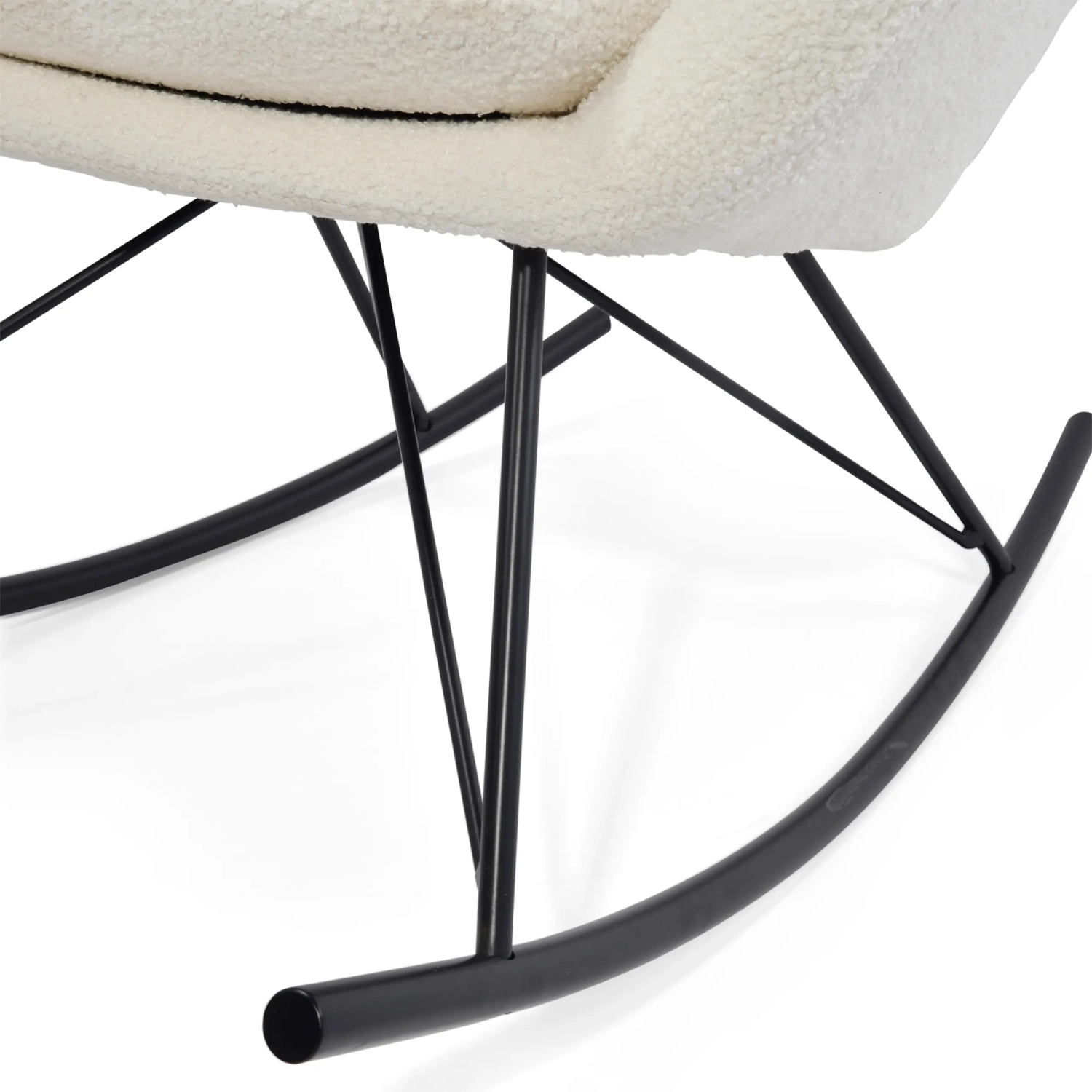 Fotel bujany Nest Bouclé | Nowoczesny designerski fotel bujany