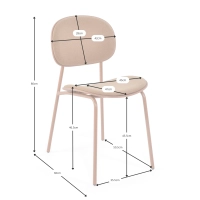 Carlotta – ergonominen, pinottava ruokapöytätuoli | Moderni verhoiltu tuoli
