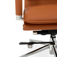 Studio-Bürostuhl mit hoher Rückenlehne | Ergonomischer Schreibtischstuhl aus Kunstleder