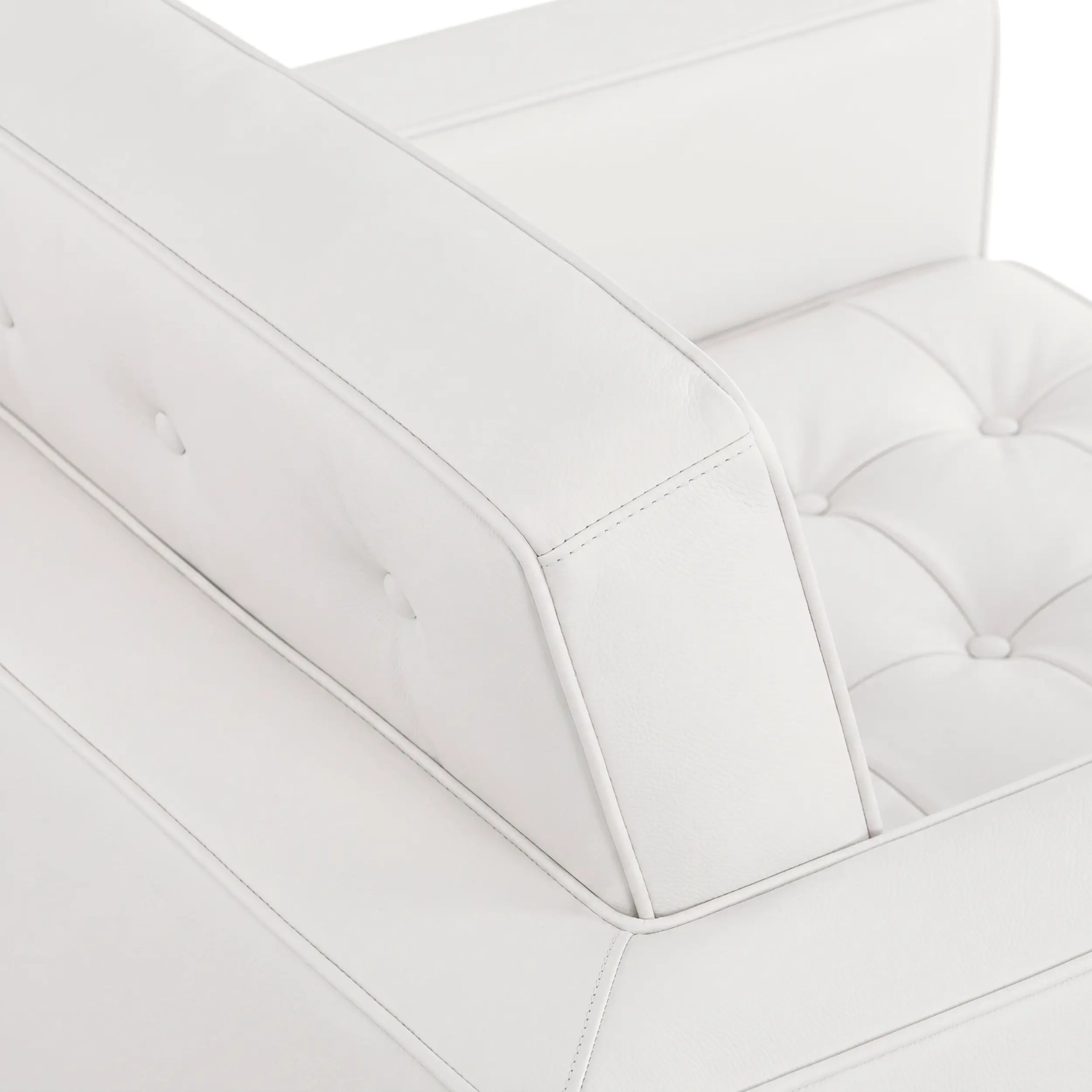 Jednomístná pohovka Venice z pravé kůže | Florence Knoll Inspired Design