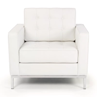 Venice Einsitzer-Sofa aus echtem Leder | Florence Knoll inspiriertes Design