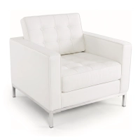 Venice Einsitzer-Sofa aus echtem Leder | Florence Knoll inspiriertes Design