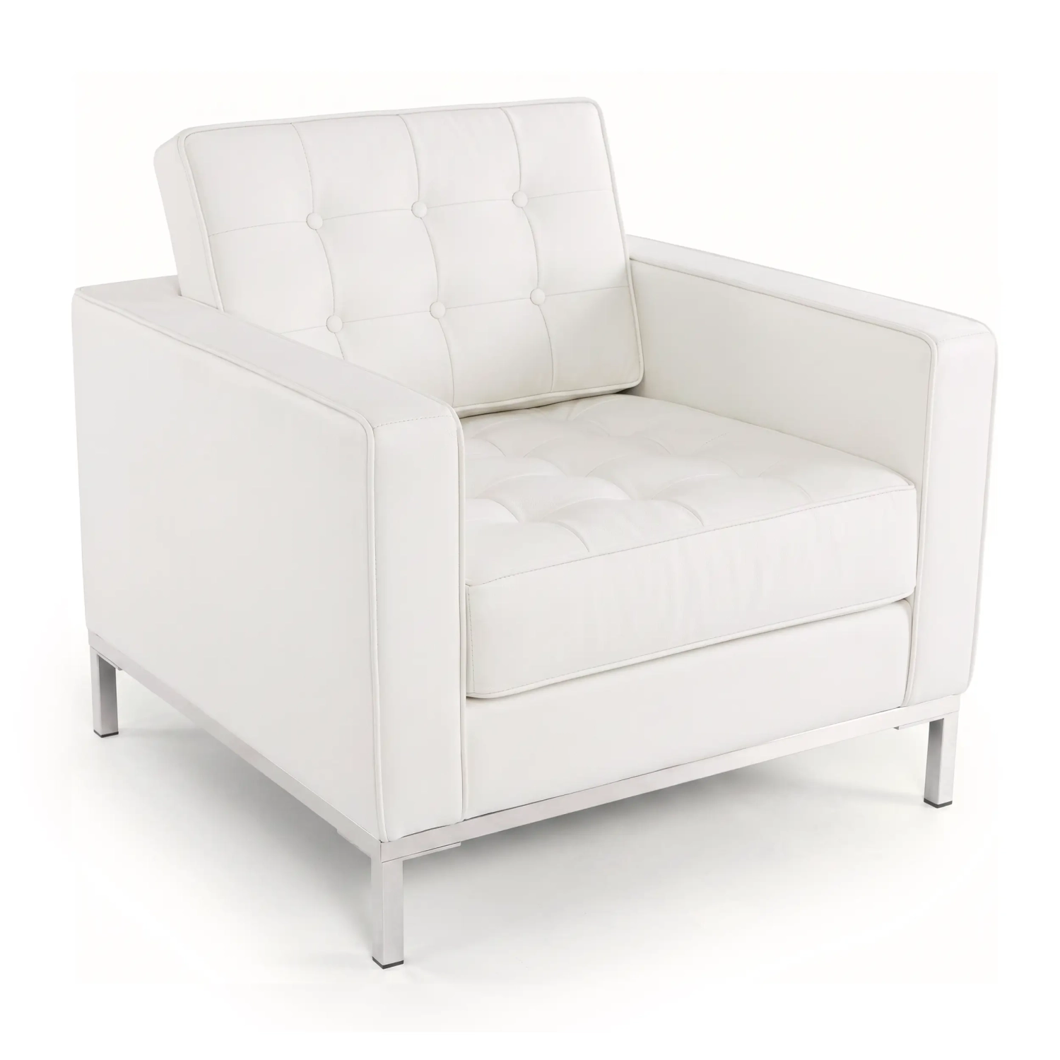 Venice Einsitzer-Sofa aus echtem Leder | Florence Knoll inspiriertes Design