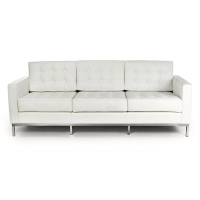 Venice sofa 3-osobowa z włoskiej skóry | Florence Wzornictwo inspirowane Knoll
