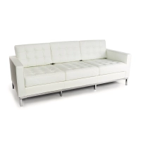 Venice třímístná pohovka z italské kůže | Florence Knoll Inspired Design