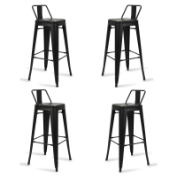 4er-Set „ Bistro “ Barhocker im Industrial-Stil, Höhe 76 cm – Mueble Design