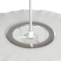Witte stoffen hanglamp Ø 45 cm met segmentontwerp Kyoto