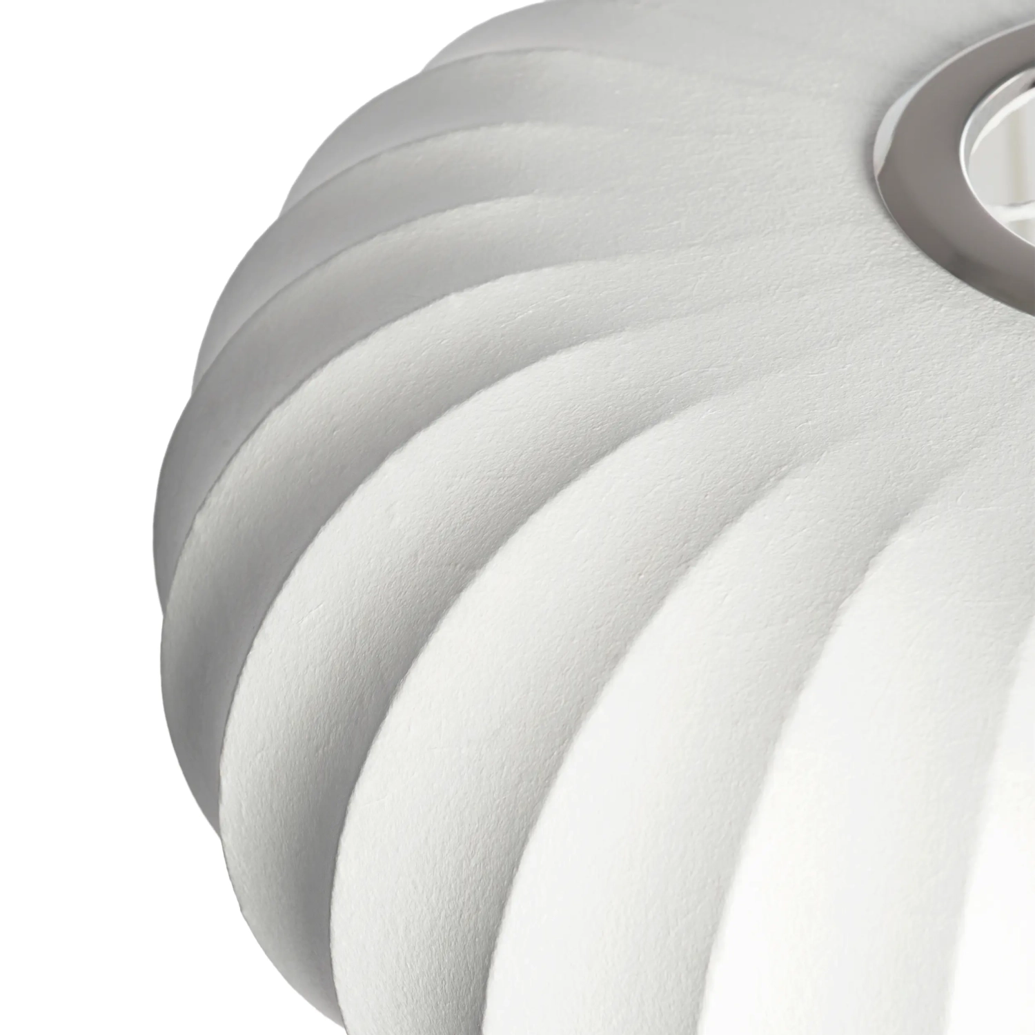 Witte stoffen hanglamp Ø 45 cm met segmentontwerp Kyoto