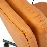 Bureaustoel bekleed met bruin kunstleer - Mobelarium