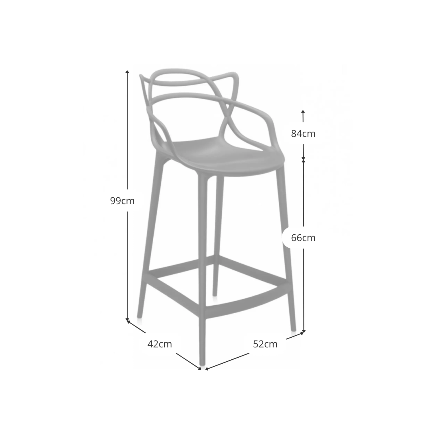 Inspiratie Masters Kruk 68 cm - Mobelarium
