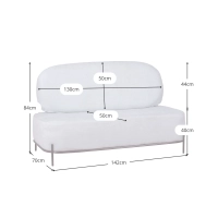Sofa 2-osobowa Ecónomico Clair - Designerskie sofy - Sofy 2-osobowe Ecónomico Clair Mobelarium