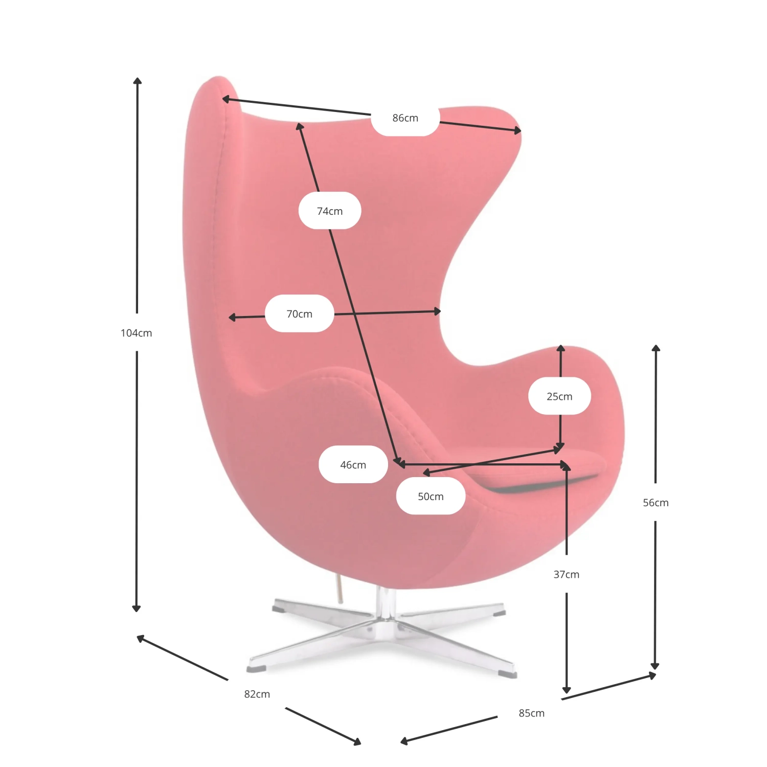 Inspiratie uit de Egg Chair - Premium moderne fauteuil - Design meubelen