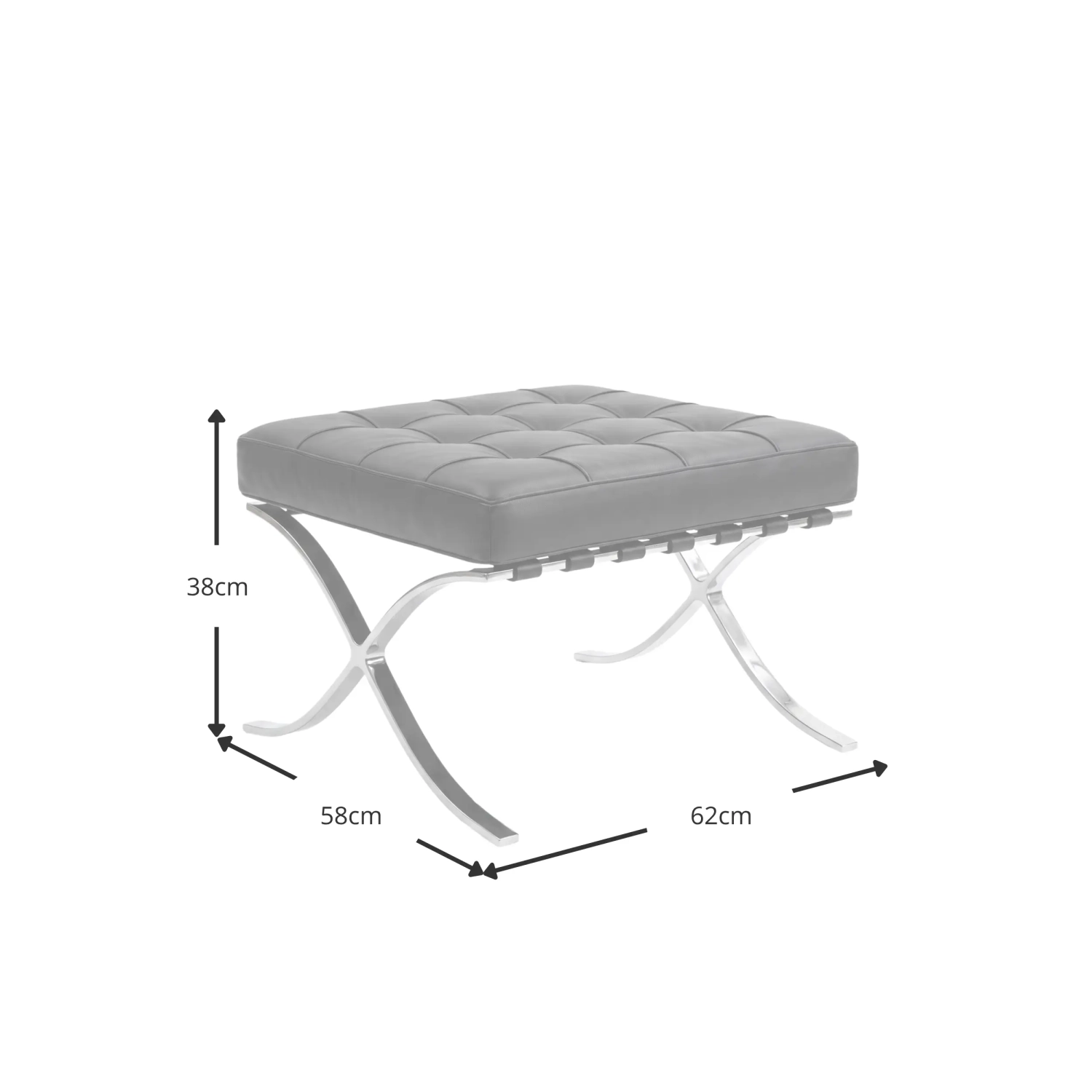 Ottoman Barcelona Inspiracja Polipiel - Fotele Designerskie - Meble Designerskie