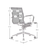 Bürostuhl Mesh Lowback Special Edition | Atmungsaktiver und verstellbarer Stuhl