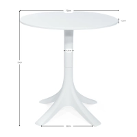 Runt matbord i polypropen (70 cm i diameter) – Designade utomhusbord