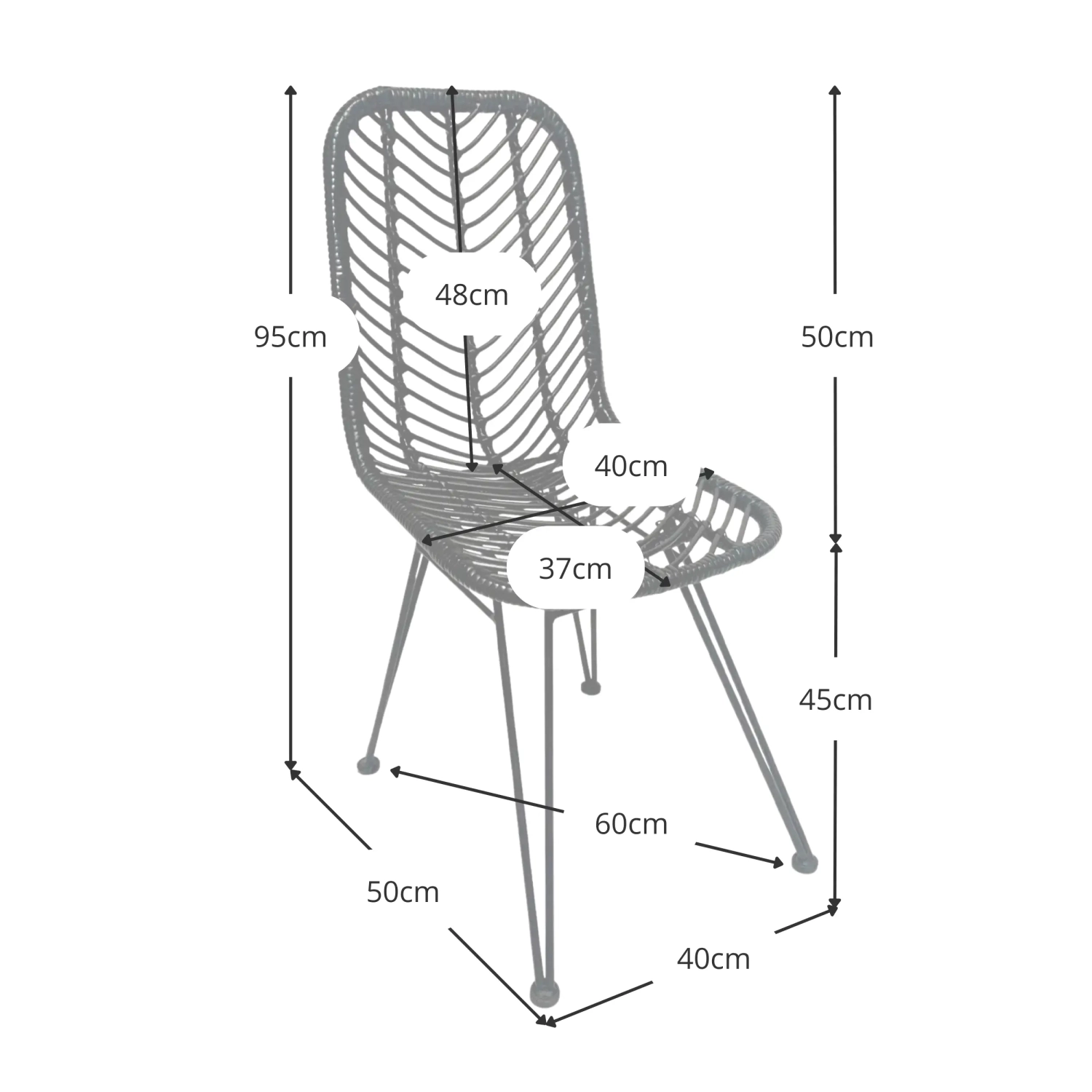 Le Midi Rattanstuhl für den Außenbereich – Rattanstühle – Mueble Design