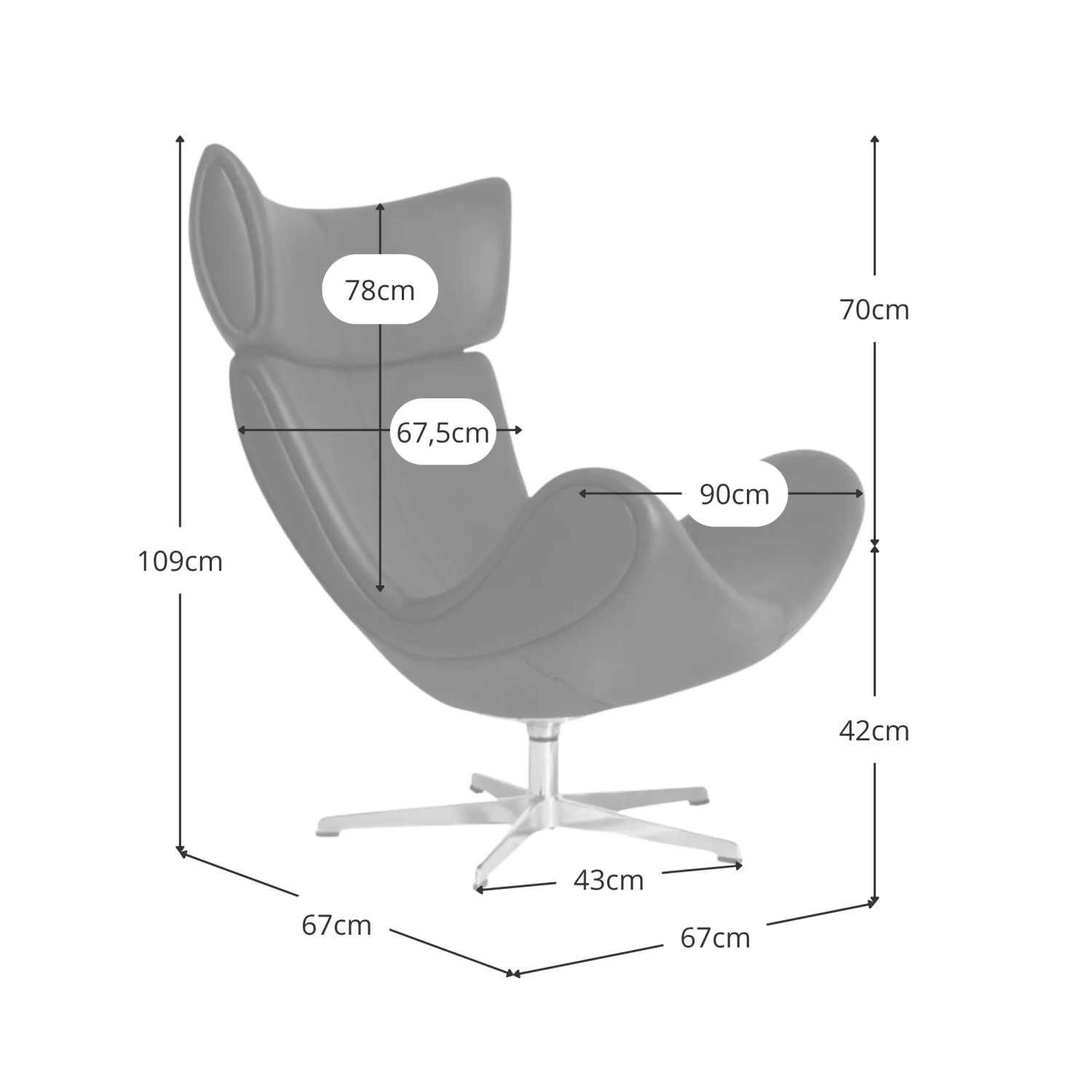 Inspiratie Imola Stoel met voetenbank - Fauteuils Meubeldesign