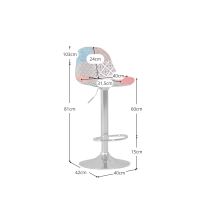 Jakkara säädettävä tilkkutäkki - Baarijakkarat - Mueble Design