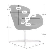 Replika křesla „ Swan “ z kašmíru – moderní křesla | MuebleDesign