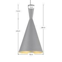 Plafondlamp Tall | Tom Dixon-geïnspireerd ontwerp in zwart aluminium