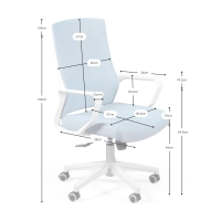 Ergonomiczne krzesło biurowe z podłokietnikami - Mobelarium