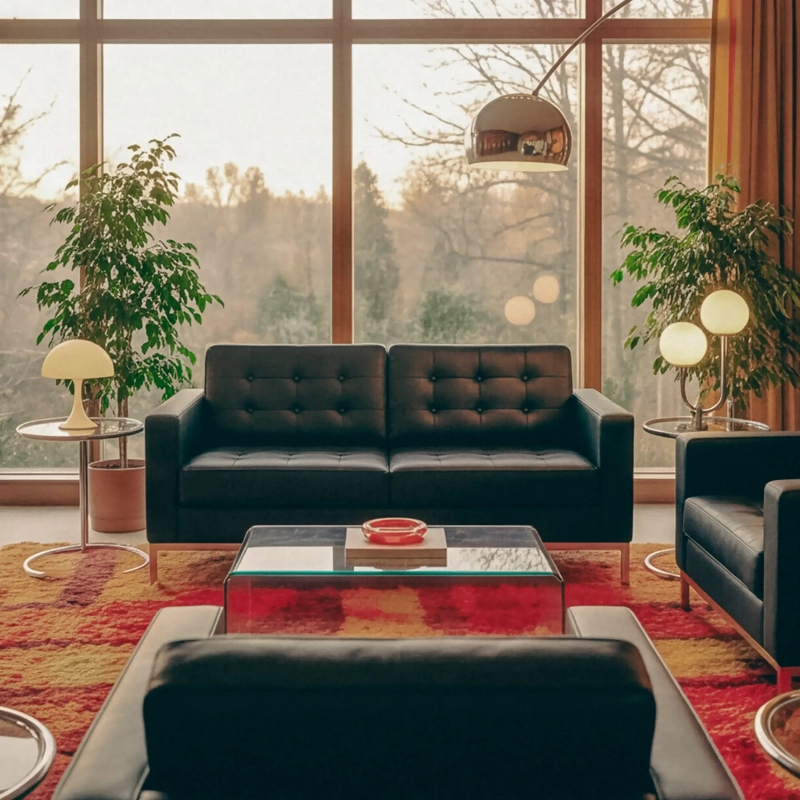 Venice 2-zitsbank in Italiaans leer | Florence Knoll geïnspireerd ontwerp