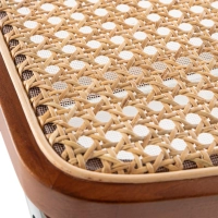 Stuhl „Lucio“ aus Naturrattan mit Freischwinger-Untergestell