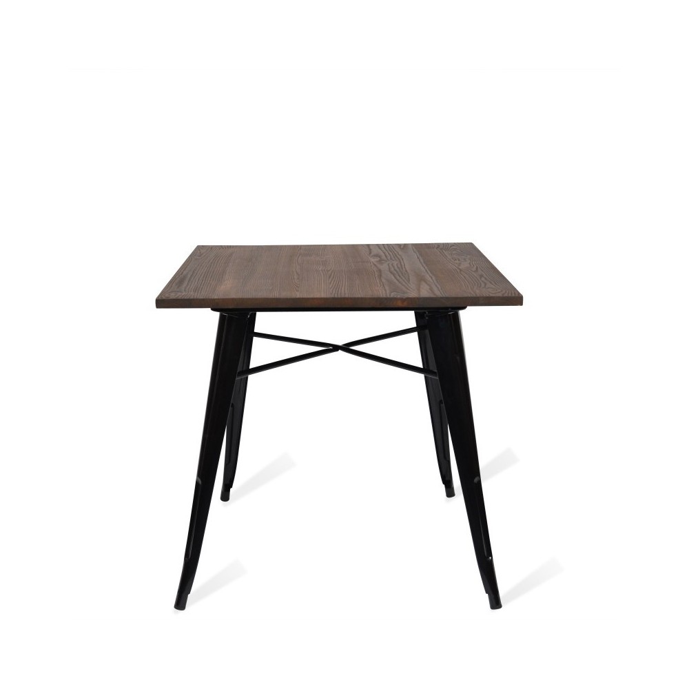 Industriellt bord Bistro Dark Legs Black
