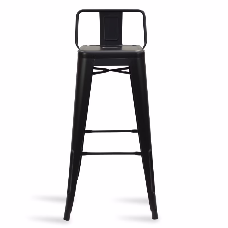 Hocker mit Rückenlehne Classic Wide Bistro Matt Icon Möbel