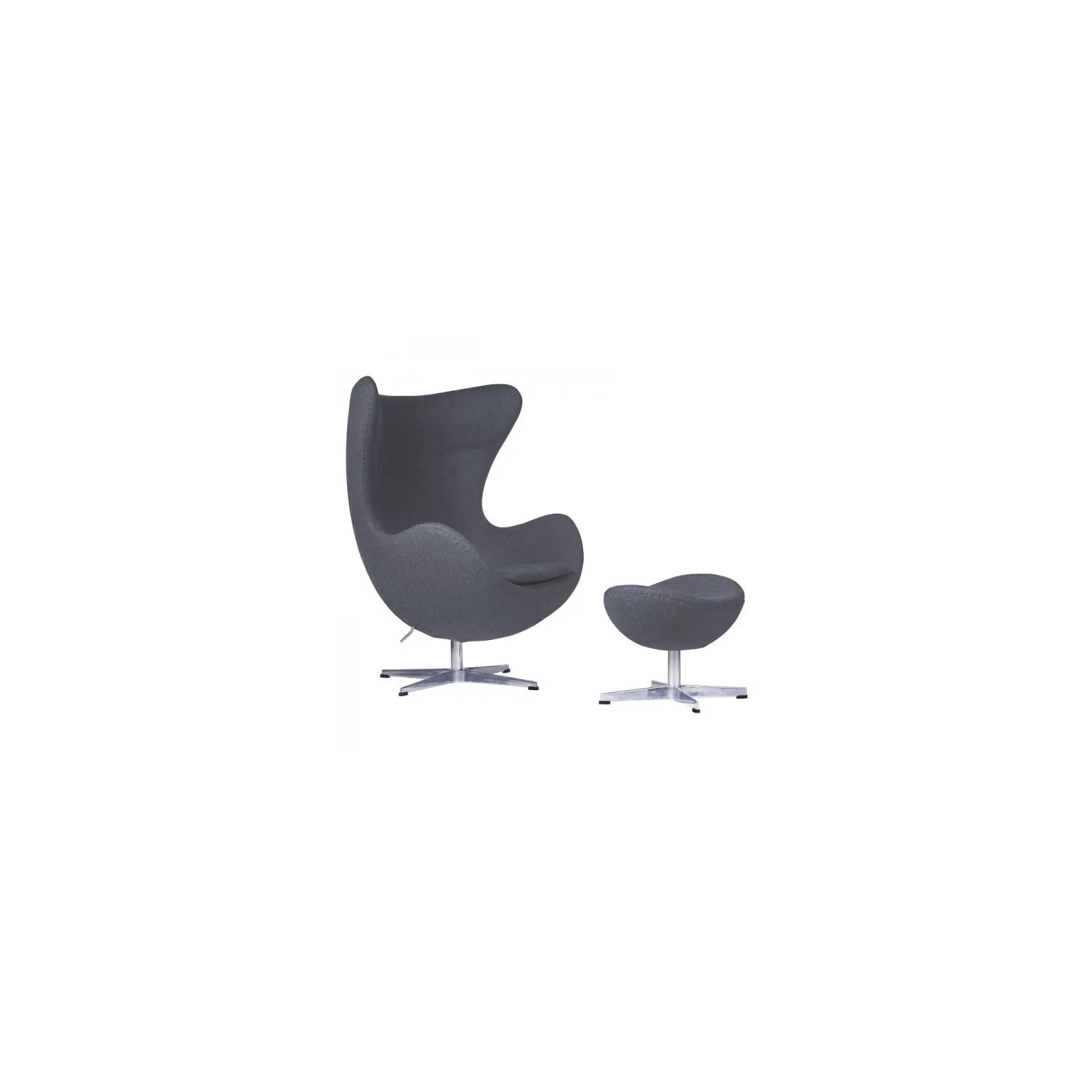 Replica Egg Chair met voetensteun van ontwerper Arne Jacobsen