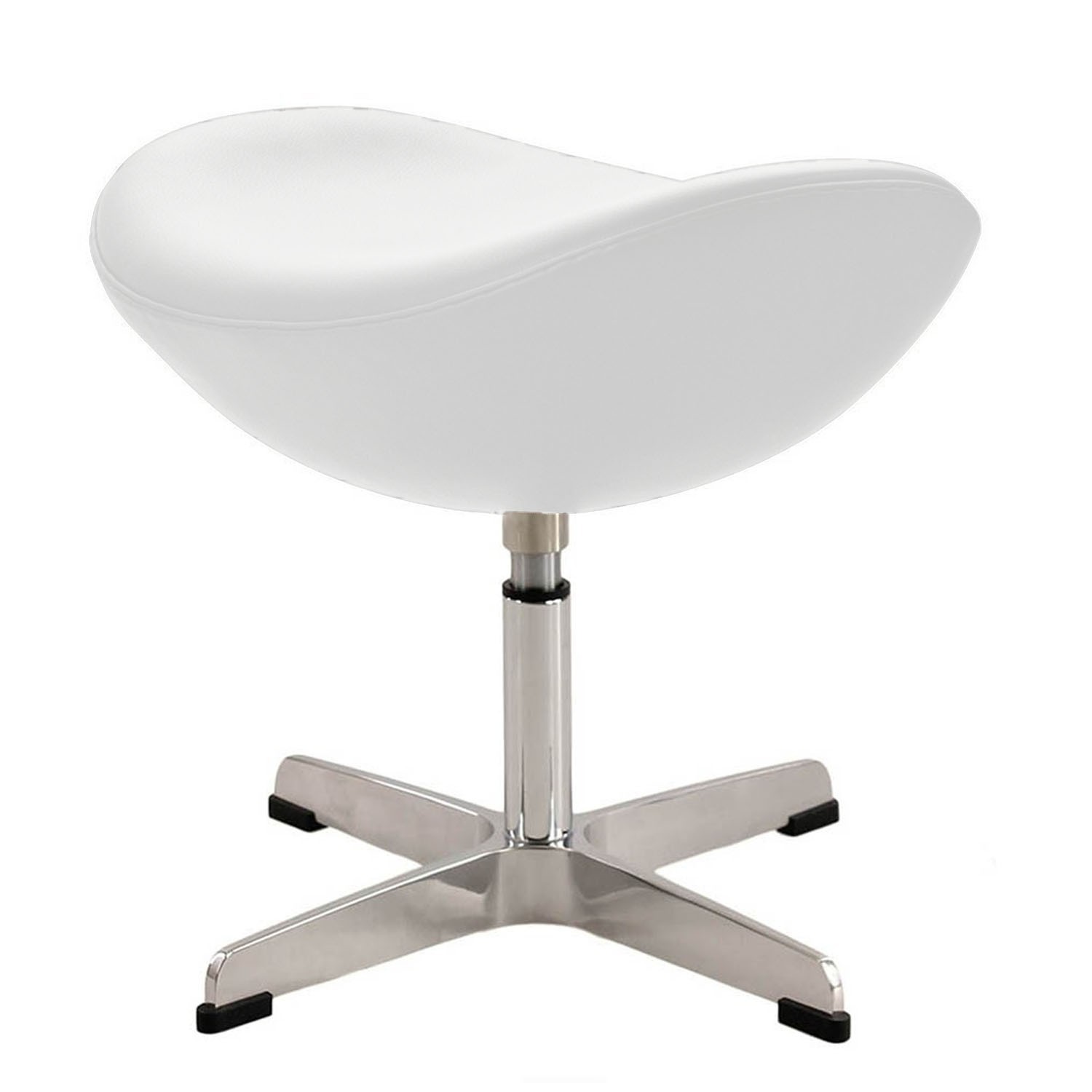 Replica ottomana della Egg Chair in pelle del designer Arne Jacobsen