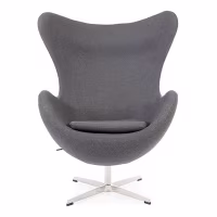 Egg Chair mit Fußstütze asu Kaschmir