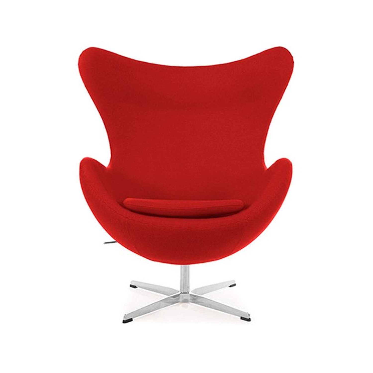 Replika krzesła jajko z podnóżkiem autorstwa projektanta Arne Jacobsen