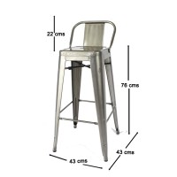 Pack 4 industriella pallar Bistro LB