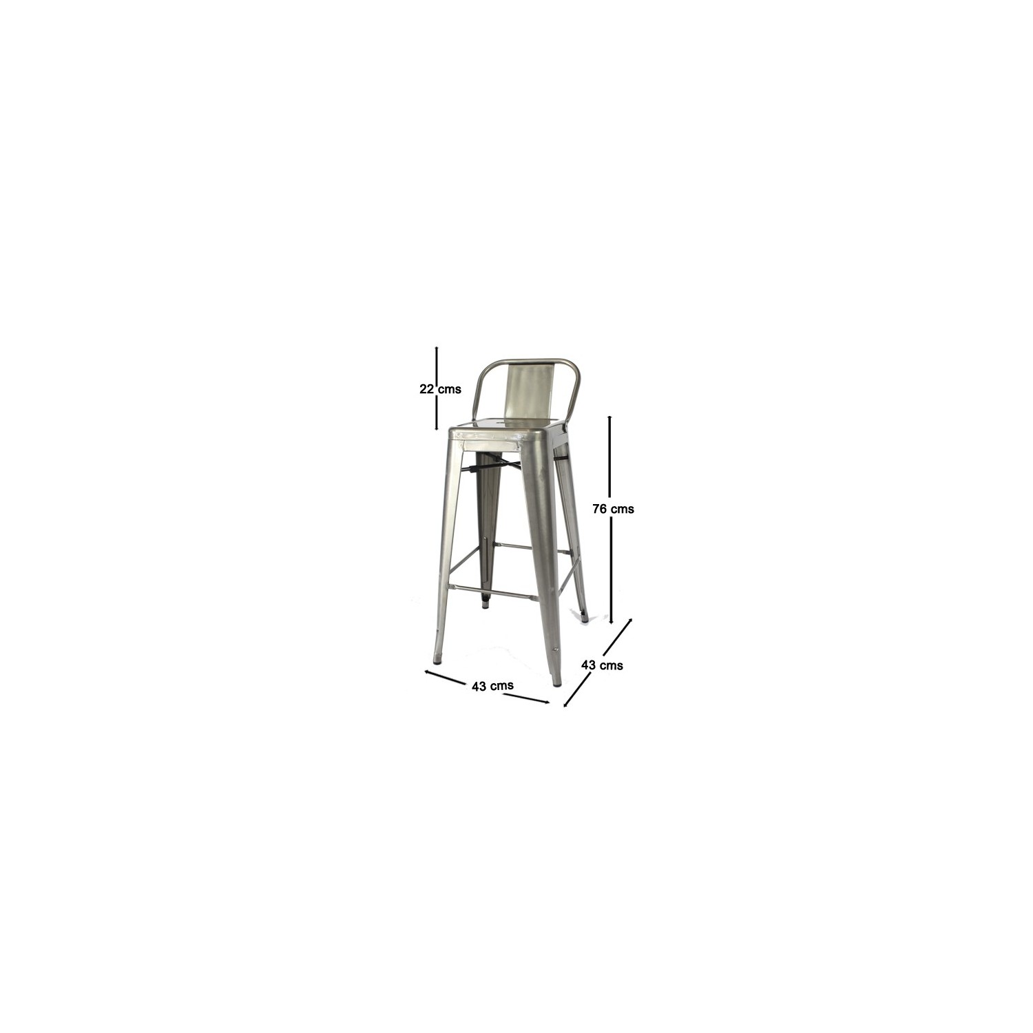 Pacote 4 Bancos Industriais Bistro LB