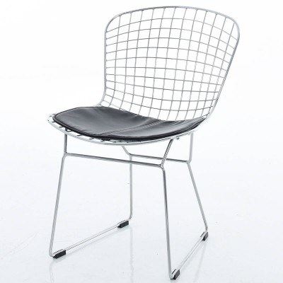 Chrome Bertoia chair replica by Harry Bertoia