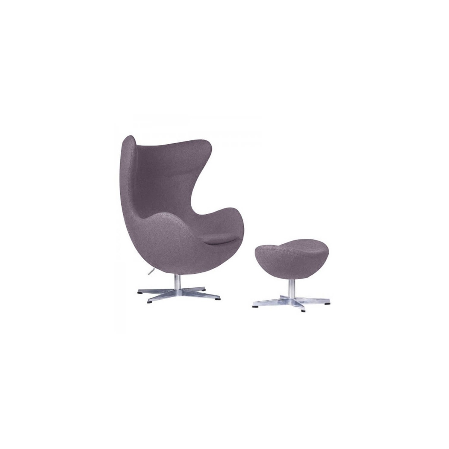 Replica Egg Chair met voetensteun van ontwerper Arne Jacobsen