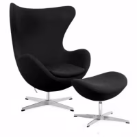 Egg Chair mit Fußstütze asu Kaschmir