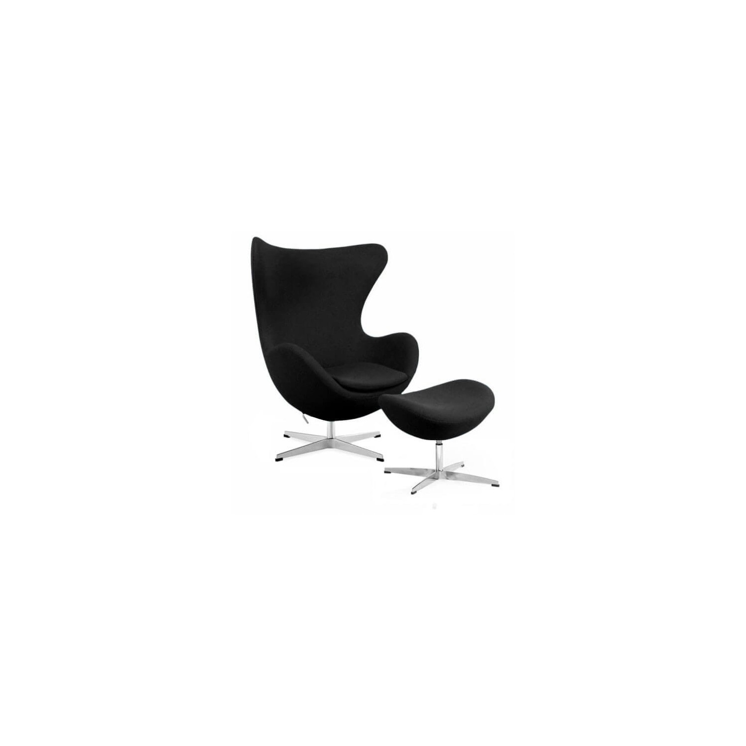 Replica Egg Chair met voetensteun van ontwerper Arne Jacobsen