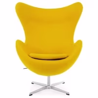 Replica Egg Chair met voetensteun van ontwerper Arne Jacobsen